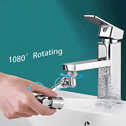 Faucet Aerator Extender,1080°Large-Angle Rotating Kitchen Sink Aerator Sprayer Head With 2 Water Outlet Modes, Universal Faucet Extender Splash Filter Faucet For Kitchen,Bathroom #TOP3