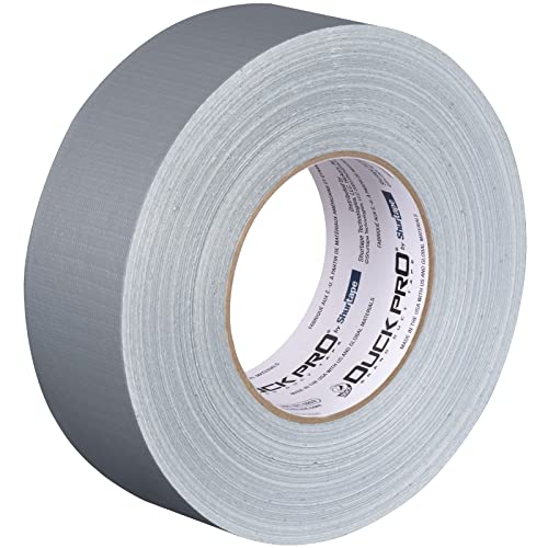 Image of Duck Pro by Shurtape Professional Grade, Industrial Co-Extruded Cloth Duct Tape for Seaming, Splicing, HVAC and Automotive, 48mm x 60yd, 10.0 mil, Silver, 1 Roll (105516)