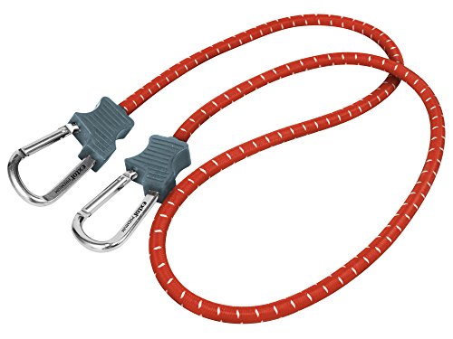 EXTOL PREMIUM Rubber Clamp with Carabiners, 80 cm x Diameter 10 mm
