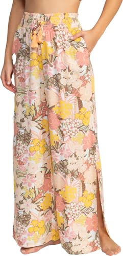 Roxy - Womens Tropical Rhythm Pants, Color White Viva La Vida, Size: Large