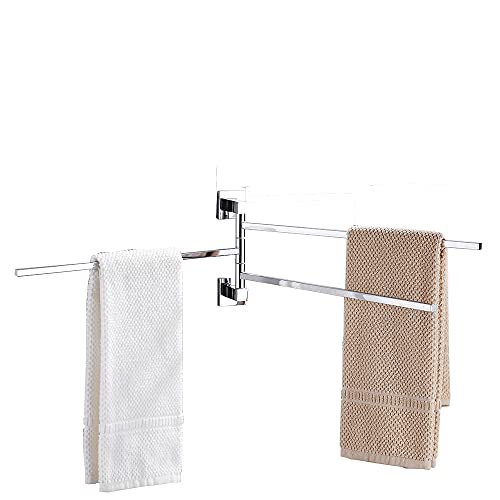 Porte-serviettes mural en acier inoxydable brossé à 3 bras