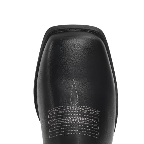 Image of IUV Cowboy Boots For Women Square Toe Wide Western Mid Calf Cowgirl Boots