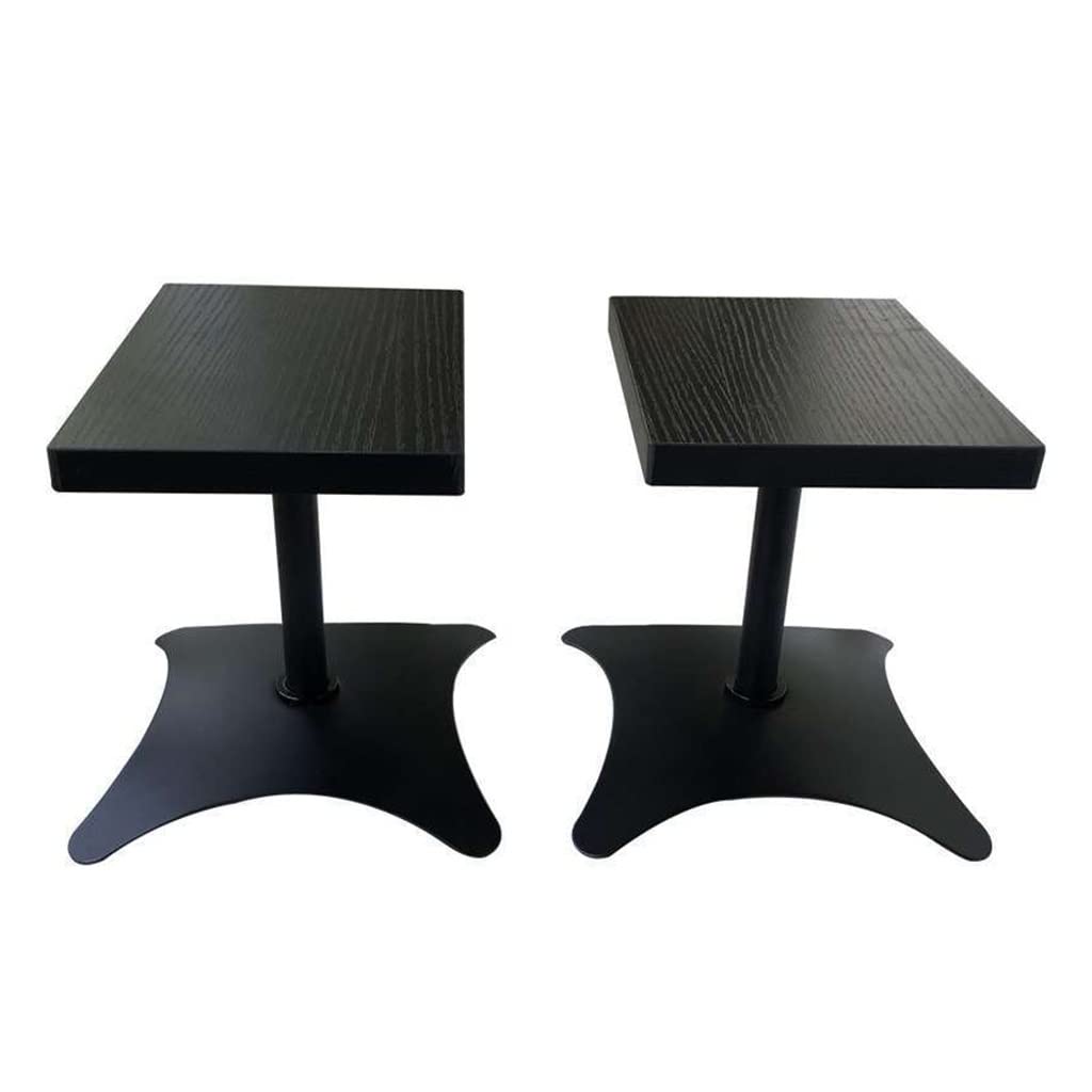 Supporti Professionali per Diffusori da Tavolo, Staffe Ammortizzanti da Pavimento in Metallo, Staffe Portanti a Quadruplo Angolo per Vassoio Surround, per Diffusori da Scaffale ( Color : Black , Size