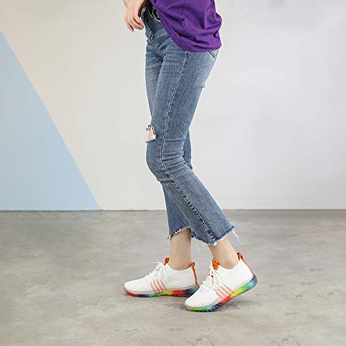 Peggy Piggy Women'S Walking Shoes Lightweight Tennis Shoes Sports Shoes Rainbow Jelly Soles Sneakers Breathable Shoes thumb #5