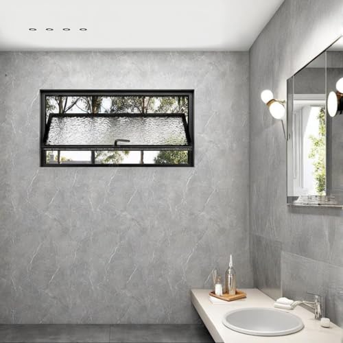 Ventana deslizante giratoria rectangular de metal con protección de vidrio templado 3
