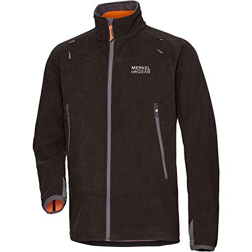 Merkel Gear HELIX Reversible Jacket Fleece Wendejacke Orange / Braun Winddicht Wasserabweisend mit Membran mit Reflektor… – Bild 4