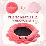Jiupety Runde Hundebett Mittelgroße Hunde, Hundebetten mit Octopus Form, Hunde Bett Waschbar, Hundebett Donut, 76 cm Dog Bed Hundekorb Hundekörbchen, Rosa
