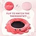 Jiupety Runde Hundebett Mittelgroße Hunde, Hundebetten mit Octopus Form, Hunde Bett Waschbar, Hundebett Donut, 76 cm Dog Bed Hundekorb Hundekörbchen, Rosa