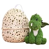FENYW Doudou dinosaure en peluche   25 cm   Avec œuf   Peluche dinosaure à éclore   Peluche à câliner et à aimer   Pour enfants, garçons et filles