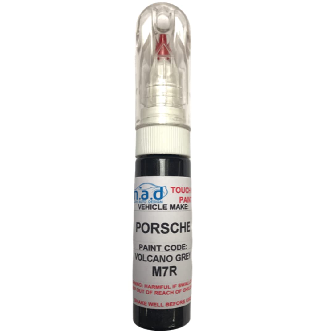M.a.d Myldan Auto Design Just Paint Touch Up Car Paint 20Ml Pen For Porsche Volcano Grey M7r (Just Paint)
