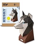 Dog 3D Puzzle Model Kit, DIY Paper Craft Kit, No Cutting Required, Halloween/Christmas/Birthday Gifts, Collectible for Adults, STEM Toys Building Sets (Husky)