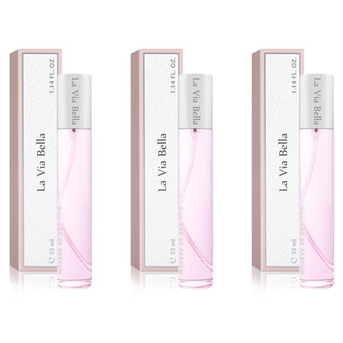 NAINA La Via Bella Lot de 3 parfums pour femme 3 x 33 ml – Parfum inspiré pour femme – Flacon vaporisateur Eau de parfum – Parfum et expériences...