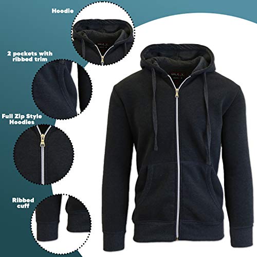 Galaxy by Harvic Mens Full Zip Fleece Hooded Sweatshirt4