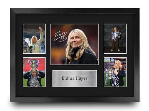 Idée cadeau Emma Hayes Chelsea cadre photo A3 pour fan de football féminin