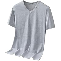 Camiseta Hombre Básica Cuello Pico Lino Secado Rápido Ligera
