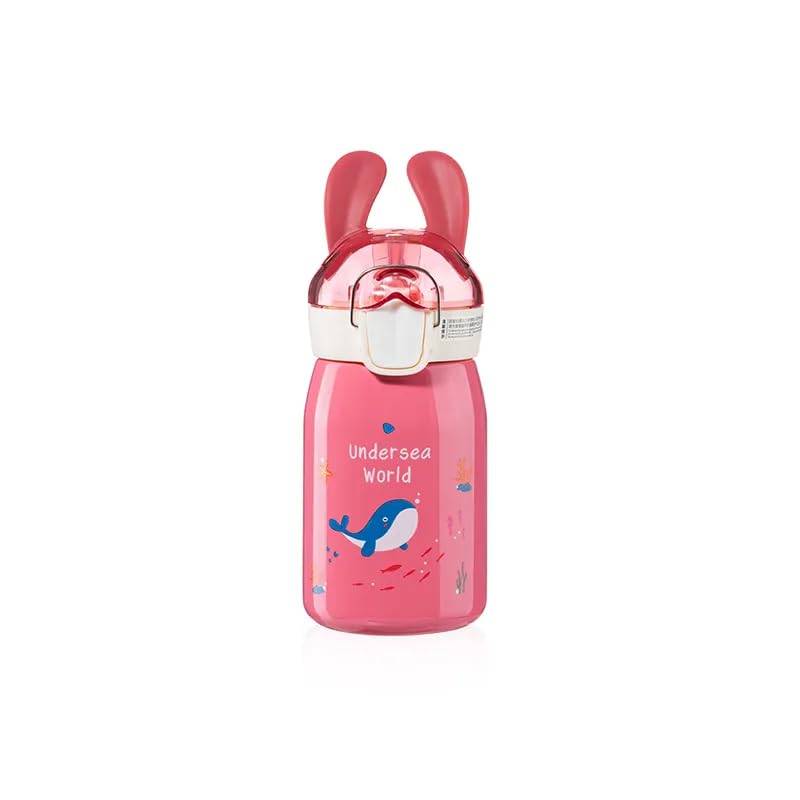 Gourde isotherme lapin enfant rose anti-fuite pour l'école