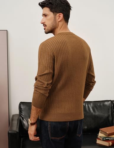 PJ PAUL JONES Mens Sweater Casual Henley Pullover Cable Knitted Sweater3