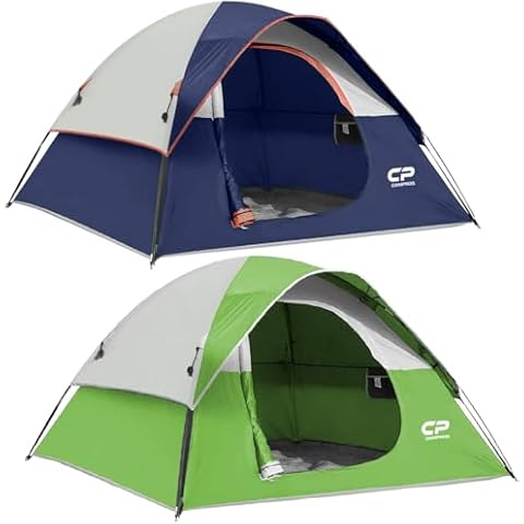 CAMPROS CP Tent 3 Person Camping Tents, Gifts for Family Waterproof Windproof Backpacking Tent with Top Rainfly, Easy Set up Small Lightweight Dome Tents, Hiking Beach Cover