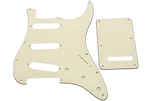 11 Hole ST/Strat Style Pickguard SSS 3 Ply Set Aged White