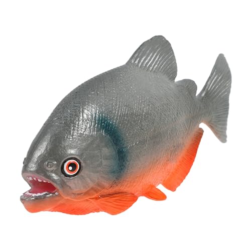 KONTONTY de Piraña de Plástico Simulado Juguete Educativo para Desarrollo Visual y Cognitivo Decoración Marina Realista