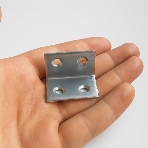 L Demiri 30x20x20 mm Metal Gönye (50 Adet) Raf Köşe Sabitleme Mobilya Bağlantı Destek Parçası