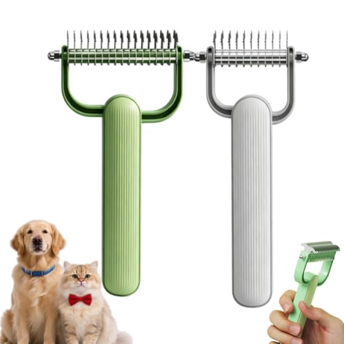 2 Pack Double Sided Dematting Comb for Dogs Cats, 2026 New Pet Gr...
