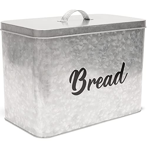 Farmhouse Bread Box by Saratoga Home 30 Thicker Steel, Extra Large