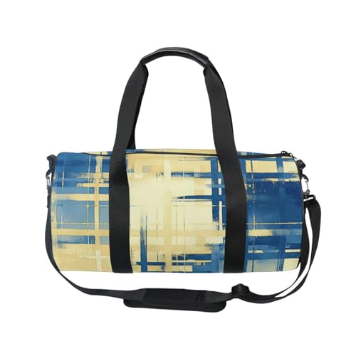 Tie-dye Style Blue Yellow Large Travel Duffel Luggage Sports Duffel Bags Gym Waterproof2