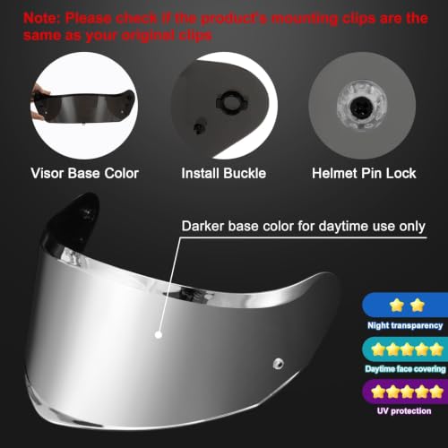 Image of PSLER Stream II Helmet Tinted Visor FF808 Face Shield Replacement for Stream II FF808