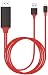 Produktbild KZKR HDMI Kabel für iPhone, Digitaler 1080P zu 4K HDTV Displayport Adapter 6.6 Ft Kompatibel für iPhone XR, X, 8, 7, 6, iPad Air, Mini, Pro, Pod Touch - Plug & Play (Rot)