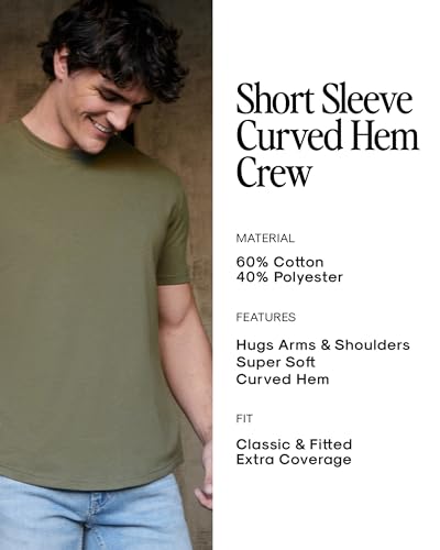 True Classic Mens T-Shirts – Curved Hem, Heather Gray, 2XL - image 9