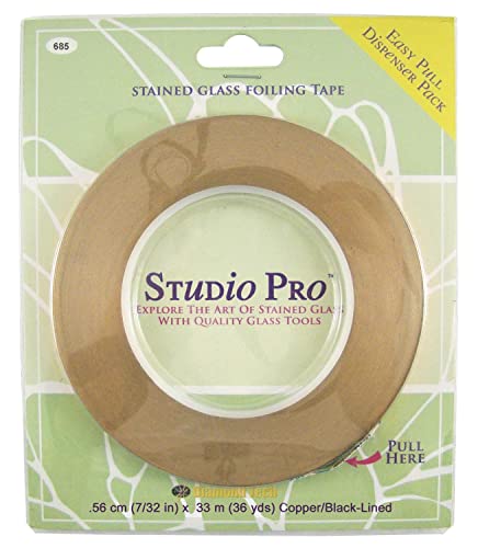 Studio Pro 7/32-Inch Black Lined Copper Foil