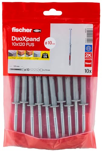 fischer DuoXpand 10 x 120 FUS, hochwertiger Universaldübel mit...