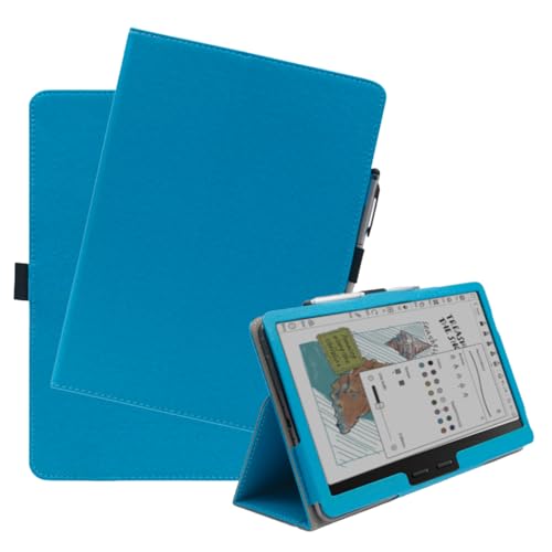 For BOOX GO7 / Go Color 7 �iGen2�j �P�[�X �ی�J�o�[�yHYFAFA�z7�C���`�S�ʕی� PU ���U�[ �����^ �y�� �X�^���h�@�\�t�� ���X�g���b�v �h�� ���� BOOX Go 7 �P�[�X �ی�J�o�[�i���C�g�u���[�j