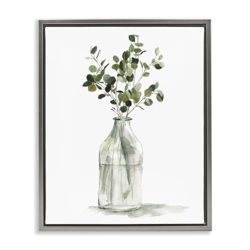 Botanical Eucalyptus Cottage, 17 x 21 Inch Canvas in Floater Frame