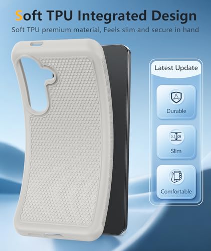 Image of FNTCASE for Samsung Galaxy S25 FE Case: Shockproof Protective Lightweight with Screen Protector Duty Rugged Cell Phone Cover Non Slip, Military Grade Drop Protection for S25FE(White)
