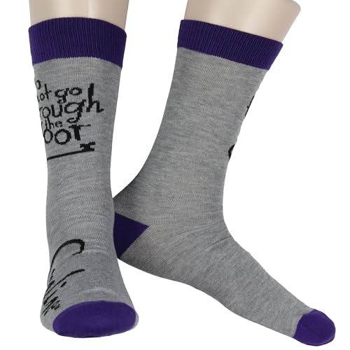 Coraline Socks 2-Pack Coraline Casual Novelty Button and Cat Character Knit Men's Knit Crew Socks Fits Shoe Size 8-123