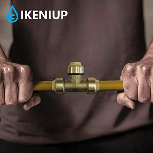 1/2-Inch Push-to-Connect FNPT Female Adapter, Straight Connector Plumbing, PEX Pipe Fitting with 1/2\" Disconnect Clip, Brass Pushfit Fittings Plumbing Pipe Connector for PEX, Copper, CPVC(1/2\" 6-PACK) - Thumbnail 6