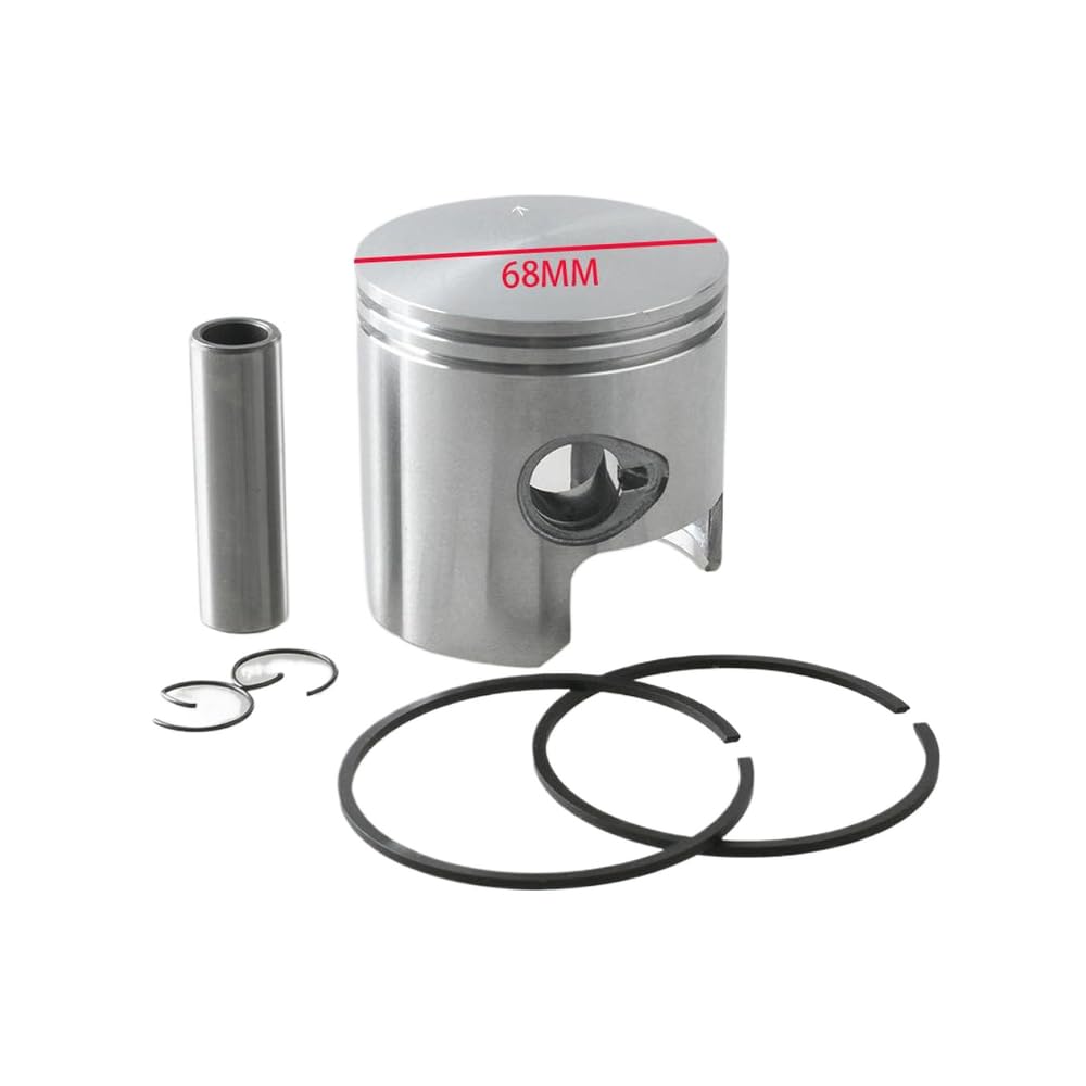 Pistón 3C8-00001 para fueraborda 3C8-00001-3 50HP 68 mm de diámetro 3 | Metal | Compatible con motor fueraborda modelo 3C8-00001-3 como pieza de repuesto directo