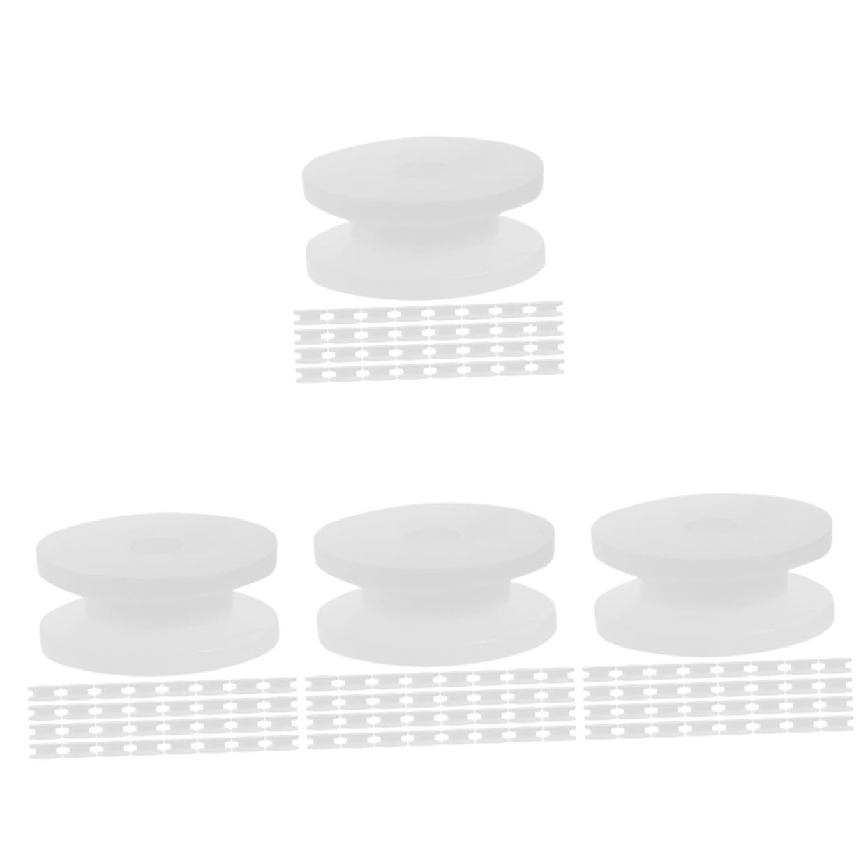 Abaodam 4sets Car Wheel Pulley Plastic Gear 2mm Hole DIY Parts Pp Material 50pcs*4