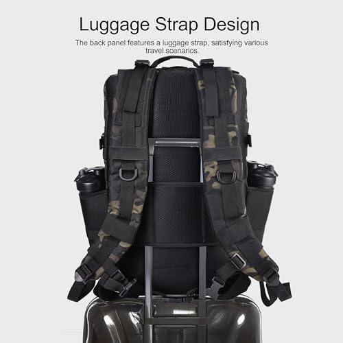 Image of LHI Tactical Military Backpack for Men and Women 25L /35L Army Assault Pack Bag Small Rucksack with Bottle Holder