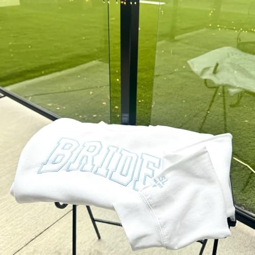 Personalized Embroidered Bride Sweatshirt, Custom Mrs. Last Name, Wedding Gifts For Bride, Bridal Shower, Bachelorette Party Gifts, Engagement Engaged Gift4