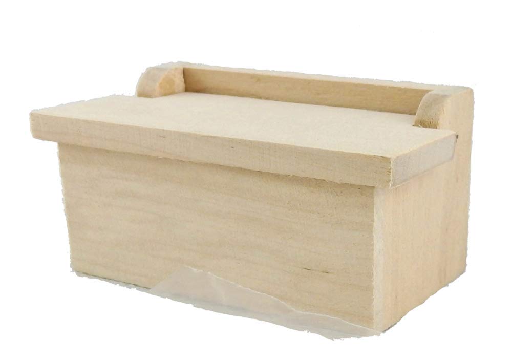 Cassa Per Mobili Miniature In Legno 1:12 - Per Case Delle Bambole, Progetto Fai Da Te, 75x36 Mm, Grezzo
