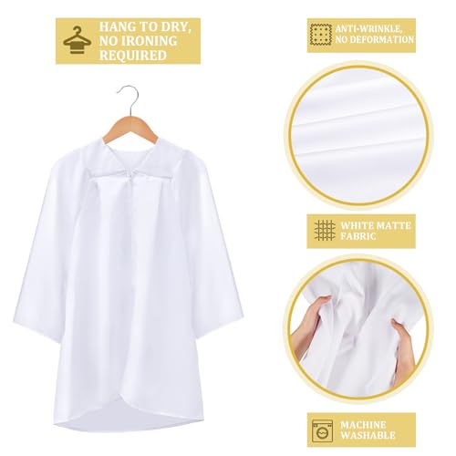 Túnicas para coro infantiles blancas para graduación unisex miniatura 4