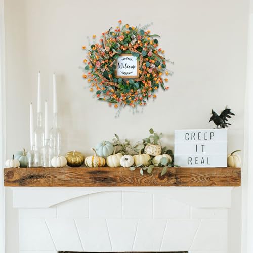 22" Artificial Fall Wreath for Front Door  - image 5