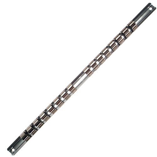 Aufsteckschiene/Klemmleiste/Nusshalter/Aufsteckleiste/Ordnungssystem mit 16 verschiebbare Clips für 1/2" Vierkant Nüsse Einsätze, 420 mm 1 Aufsteckschiene/Klemmleiste/Nusshalter/Aufsteckleiste/Ordnungssystem mit 16 verschiebbare Clips für 1/2" Vierkant Nüsse Einsätze, 420 mm