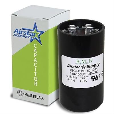 130-156 uF x 220250 VAC - BMI Start Capacitor # 092A130B250BD4A - Made in The USA