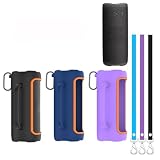 Custodia protettiva per altoparlante JBL GRIP Custodia protettiva in silicone con cordino minimalista e accessorio antipolvere (viola)