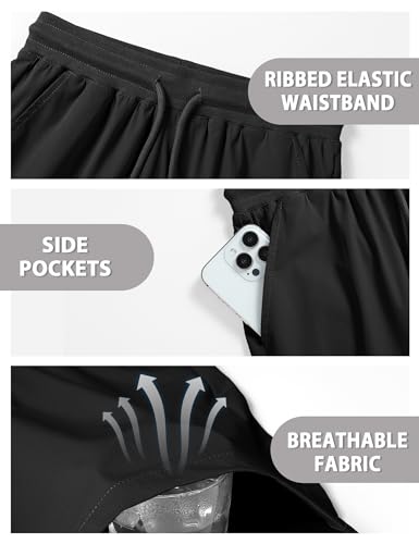 Image of Somaibo Boys Athletic Shorts Youth Lightweight Quick Dry Outdoor Cargo Short with Pockets for Hiking Running 7-15Y