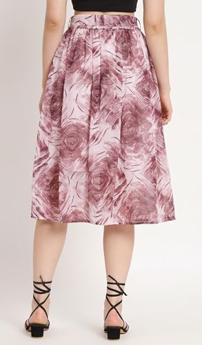 Image of NUEVOSDAMAS Women Floral Printed Midi Skirt